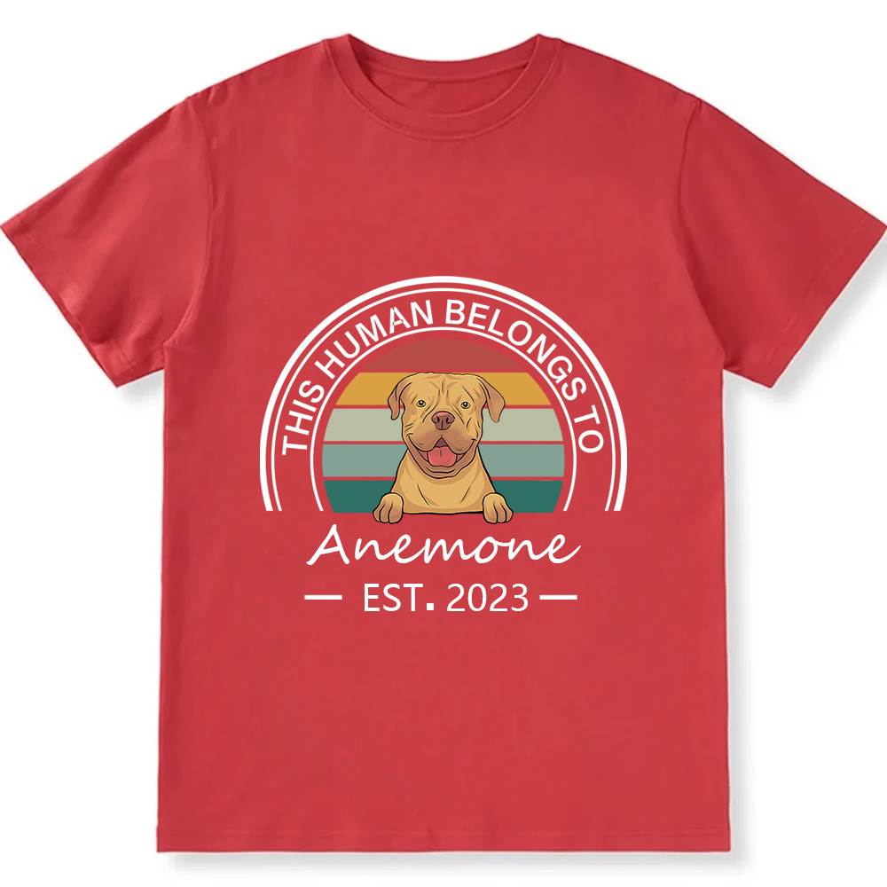 This Human Belongs To - Personalized Custom Unisex T-shirt