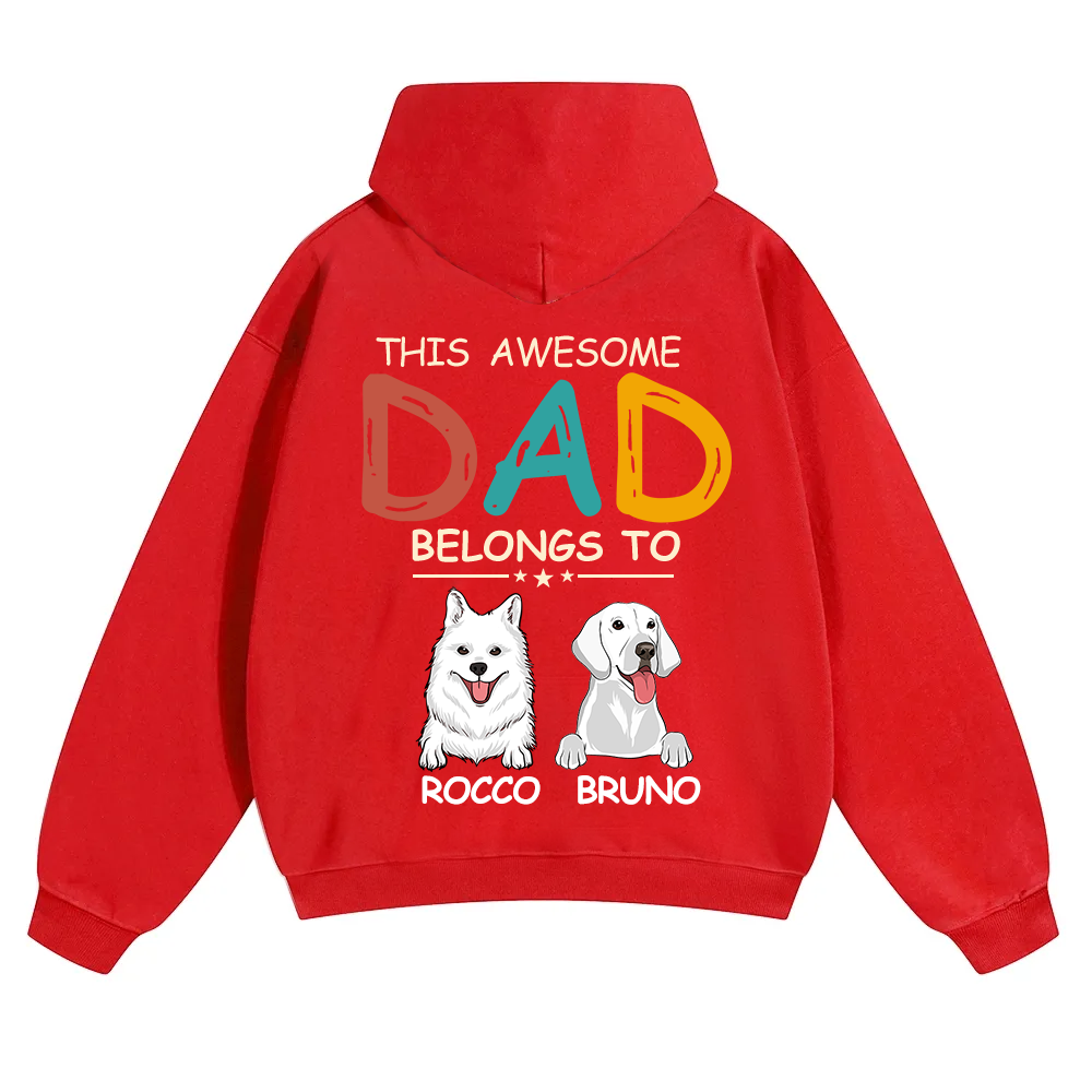 This Awesome Mom/Dad Belongs To - Personalized Custom Unisex Hoodie