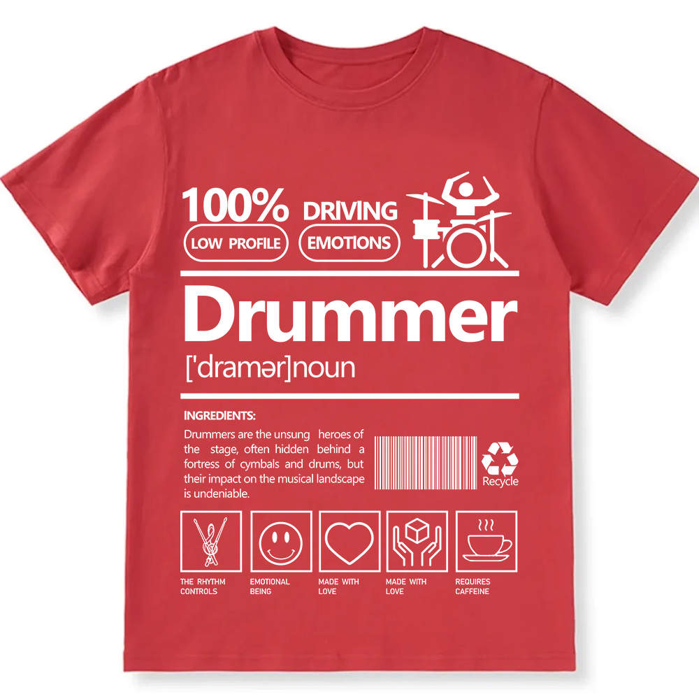 Drummer Unisex Fit Washed T-Shirt wearishow