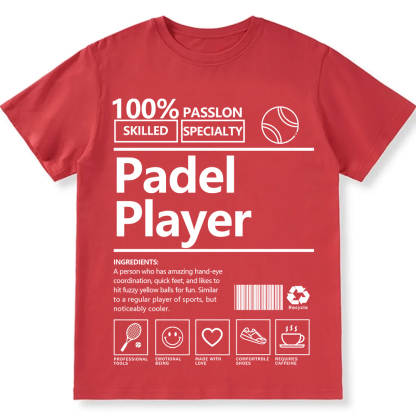 Padel Player Unisex Fit Washed T-Shirt wearishow