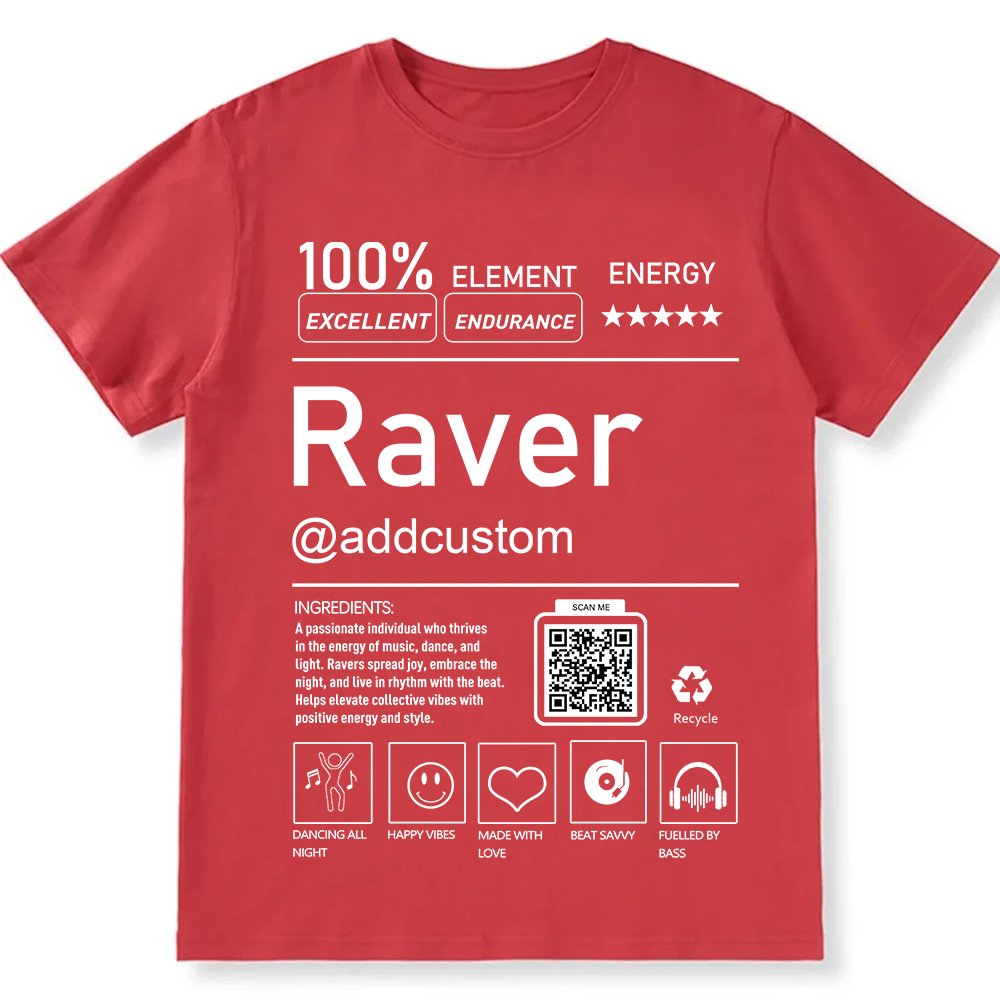 Ravel QR Code Personalized Custom Unisex Fit T-Shirt wearishow