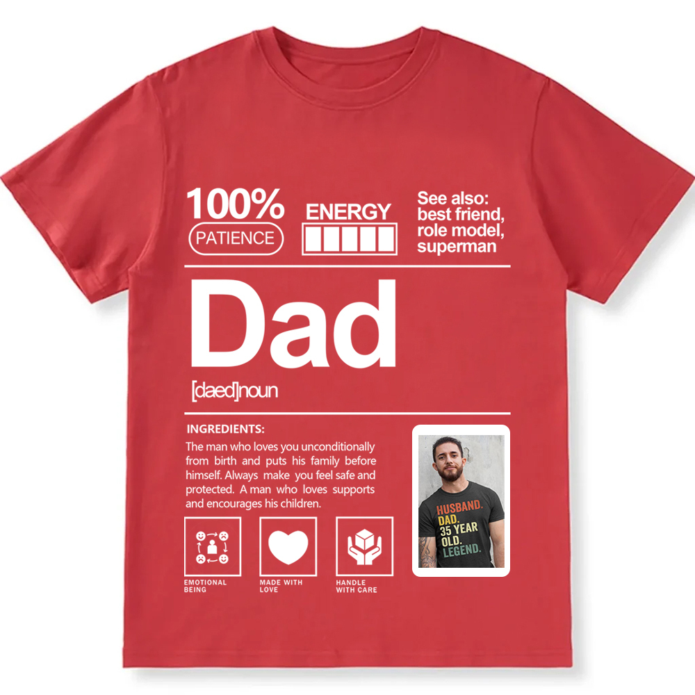 Addcustom  Photo Dad Personalized Custom Unisex Fit T-Shirt wearishow