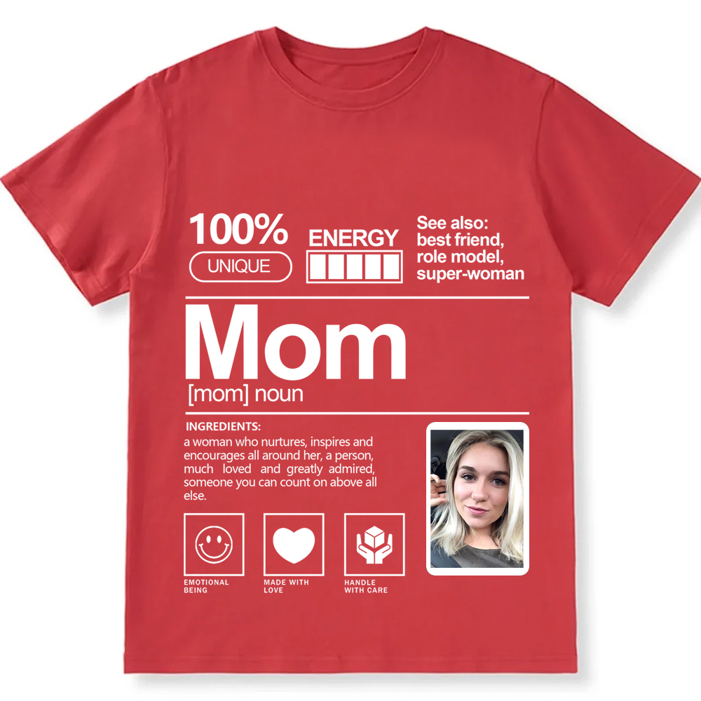 Addcustom  Photo Mom Personalized Custom Unisex Fit T-Shirt wearishow