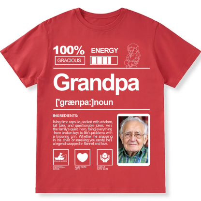 Addcustom  Photo Grandpa Personalized Custom Unisex Fit T-Shirt wearishow