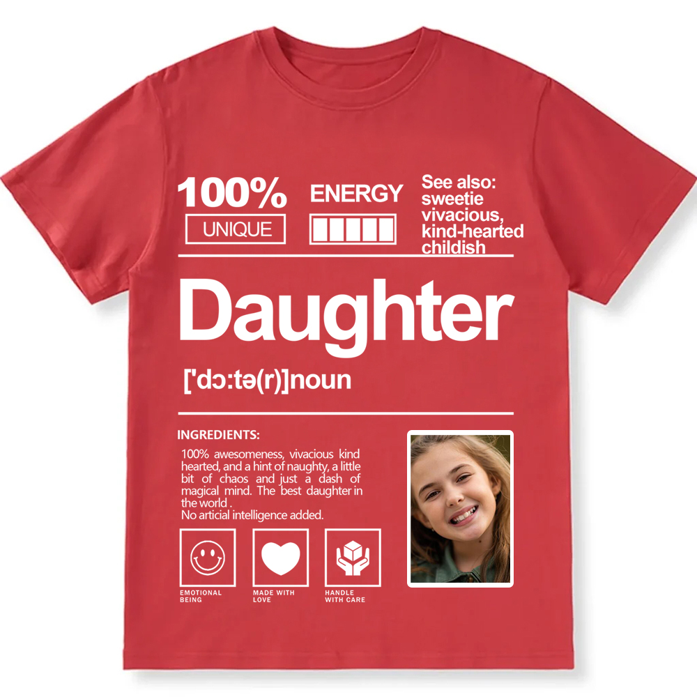 Addcustom  Photo Dauthter Personalized Custom Unisex Fit T-Shirt wearishow