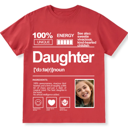 Addcustom  Photo Dauthter Personalized Custom Unisex Fit T-Shirt wearishow
