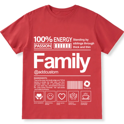 Addcustom Family Personalized Custom Unisex Fit T-Shirt wearishow