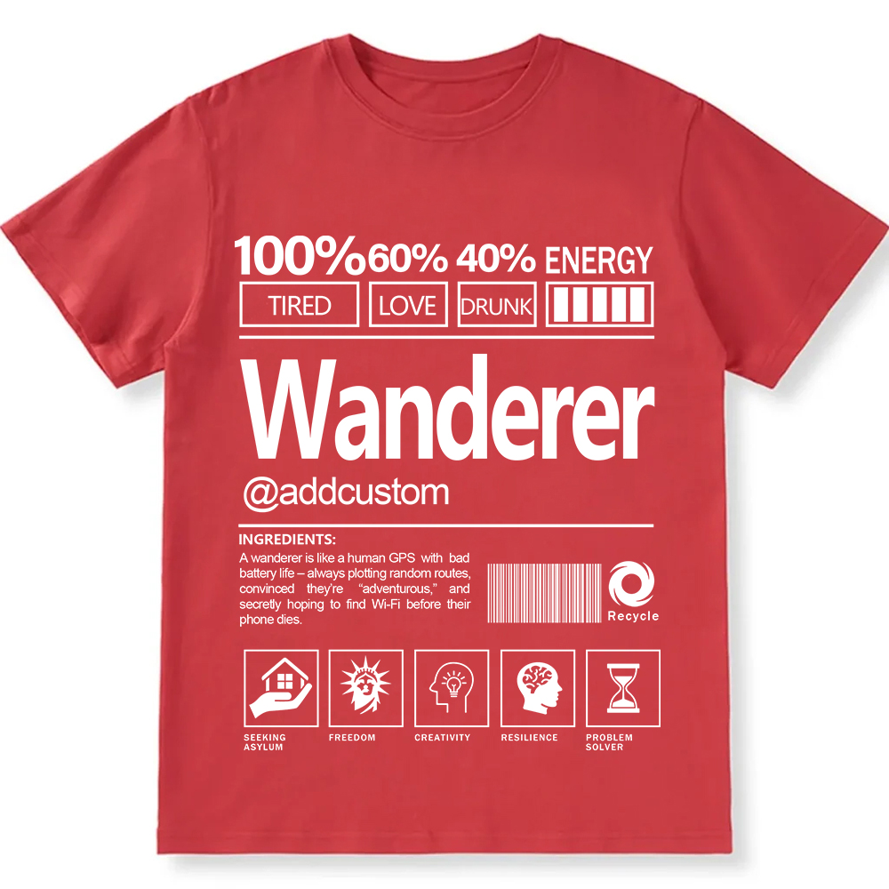 Addcustom Wanderer Personalized Custom Unisex Fit T-Shirt wearishow