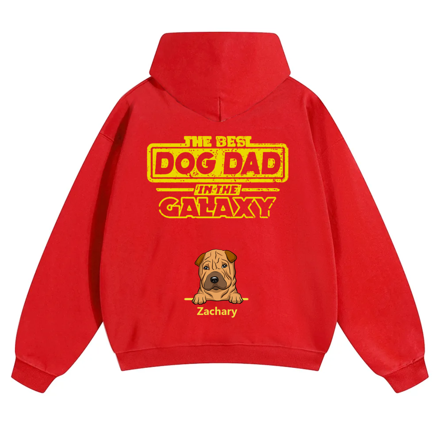 The Best Dog Dad In The Galaxy - Personalized Custom Unisex Hoodie