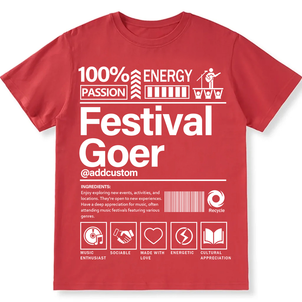 Addcustom  Festival Gover Personalized Custom Unisex Fit Cotton T-Shirt wearishow