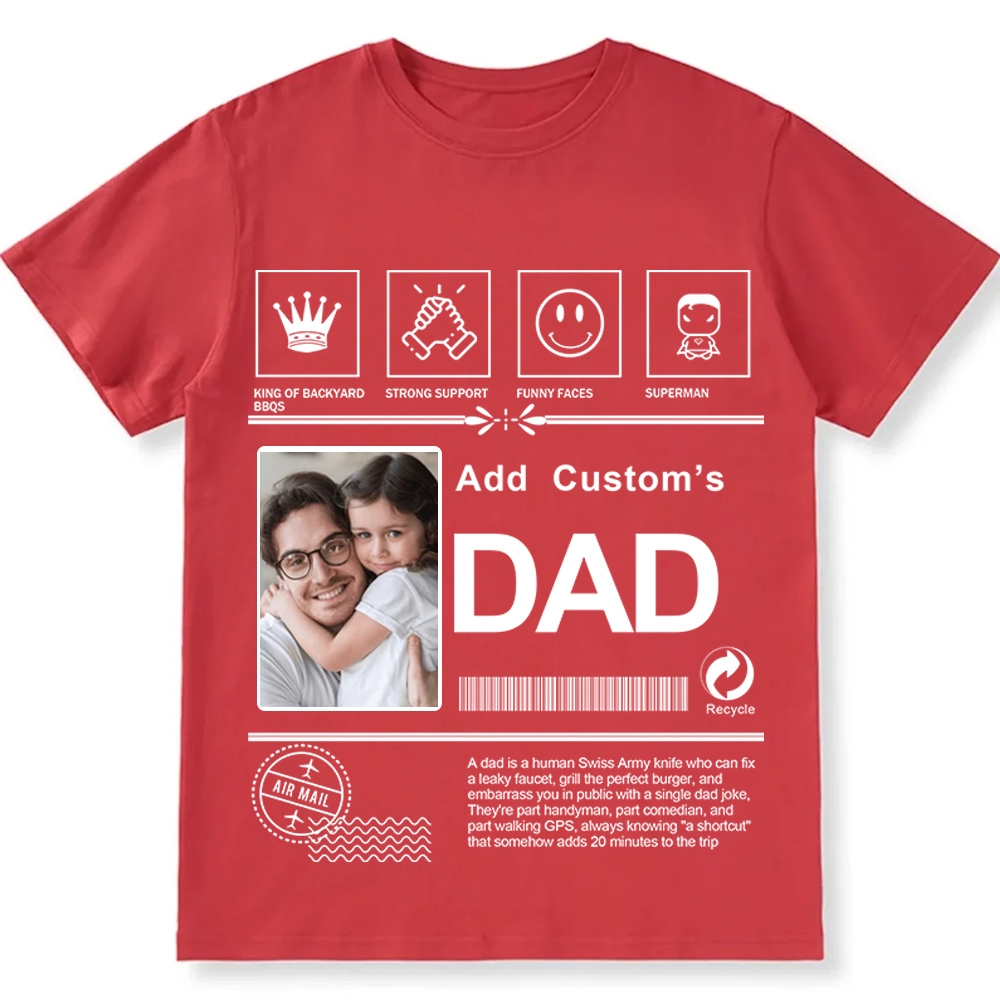 Dad Custom Unisex Fit Cotton T-Shirt wearishow