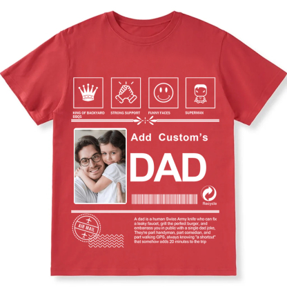 Dad Custom Unisex Fit Cotton T-Shirt wearishow