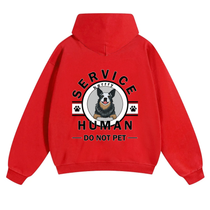 Wearishow Service Human, Do Not Pet - Personalized Custom Hoodie 