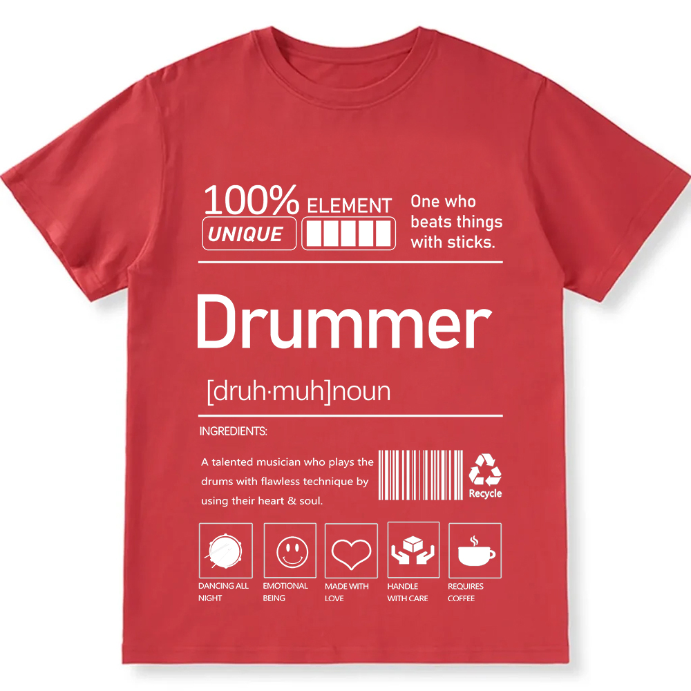 Drummer  Unisex Fit Cotton T-Shirt wearishow