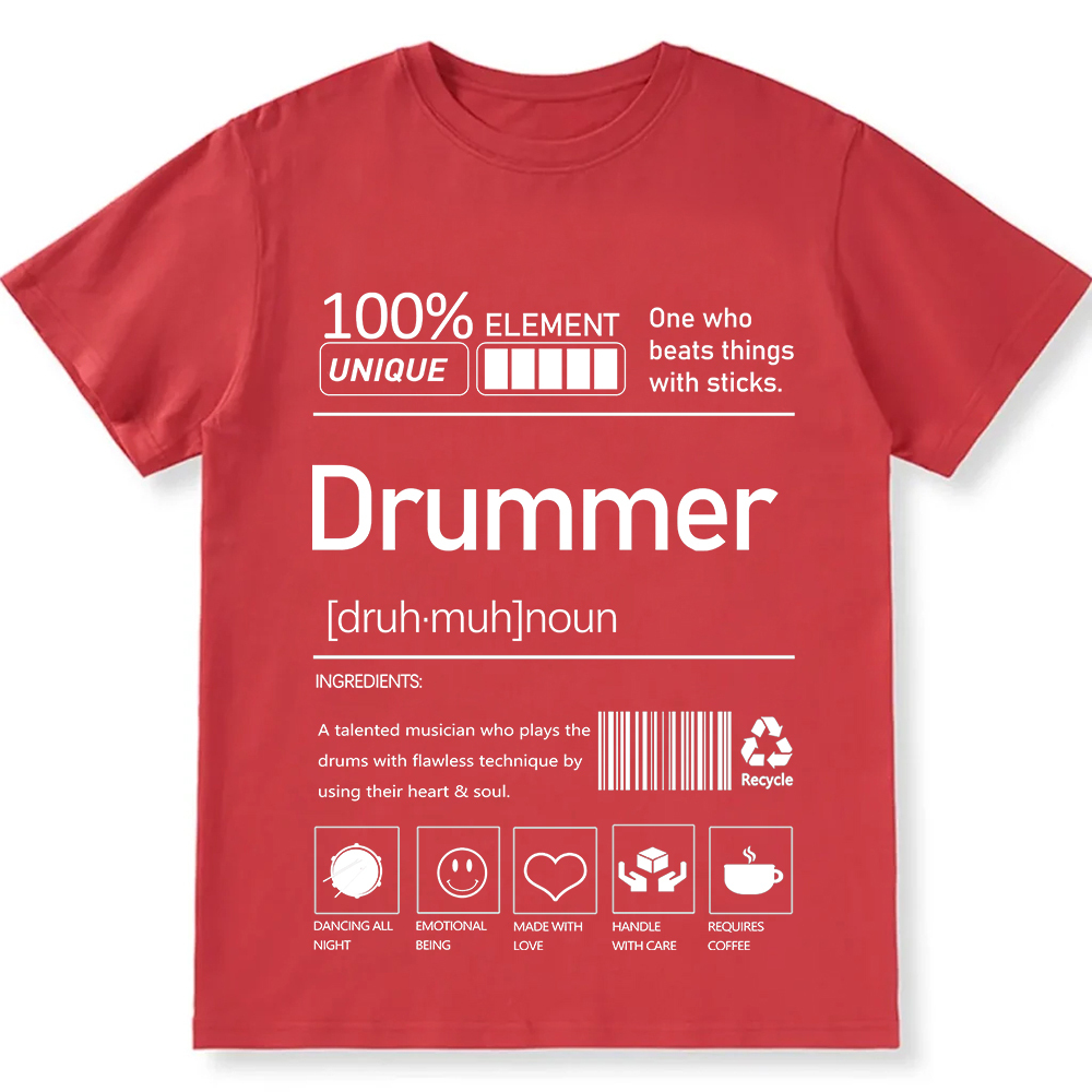 Drummer  Unisex Fit Cotton T-Shirt wearishow