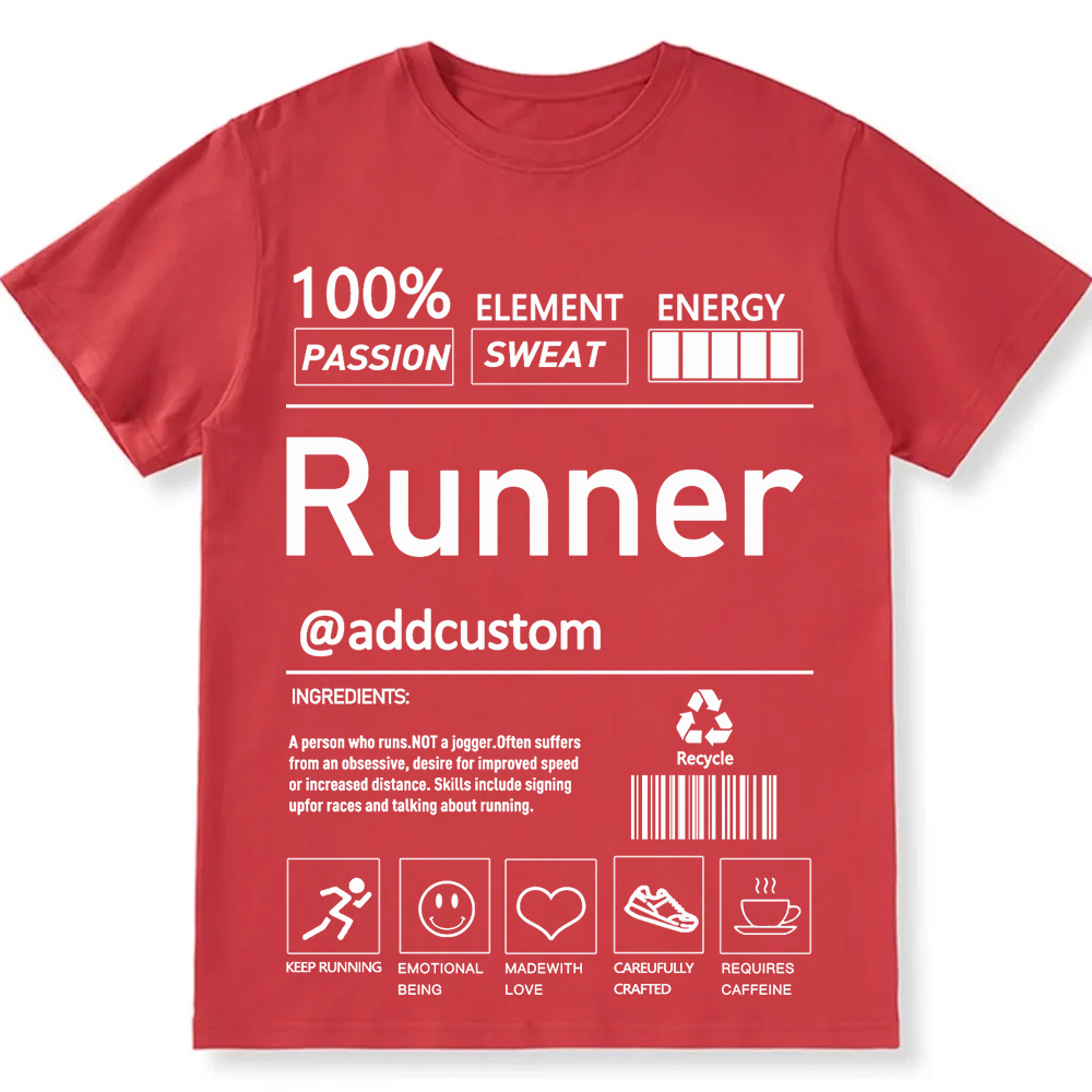 Runner  Custom Unisex Fit Cotton T-Shirt wearishow