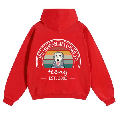 This Human Belongs To 3 - Personalized Custom Unisex Hoodie