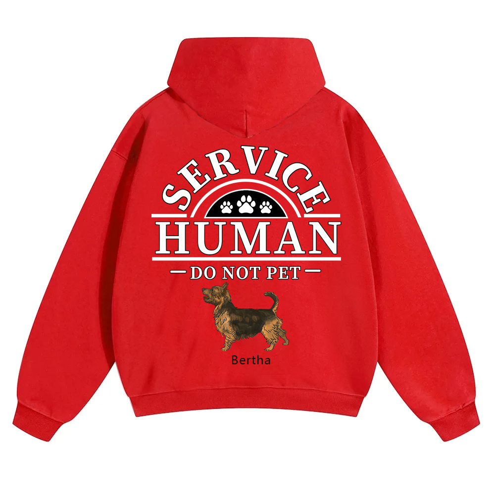 Service Human, Do Not Pet 2 - Personalized Custom Unisex Soild Color Hoodies wearishow