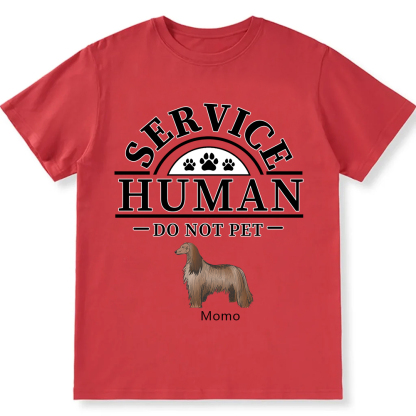 Service Human, Do Not Pet 2 - Personalized Custom Unisex Fit Cotton T-Shirt wearishow