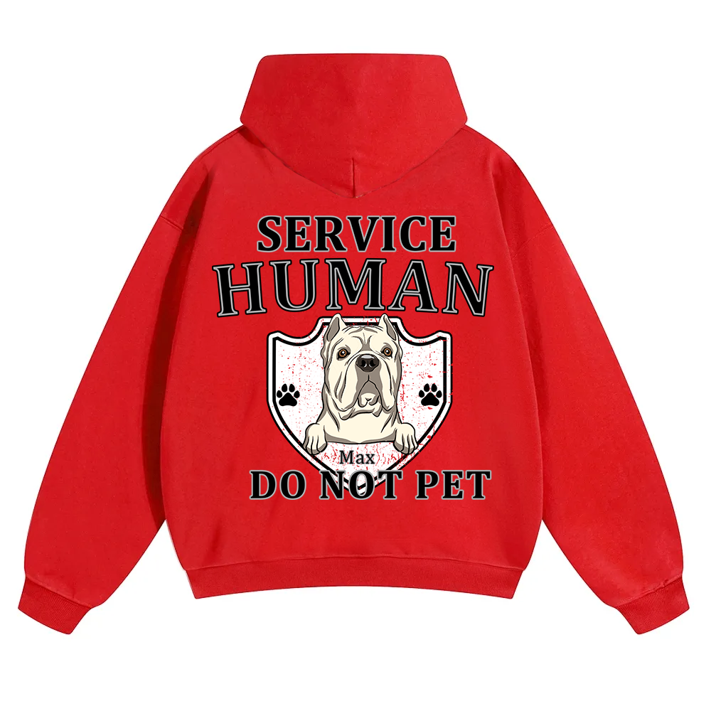  Service Human, Do Not Pet 10- Personalized Custom Unisex Soild Color Hoodies wearishow