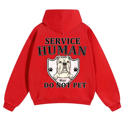  Service Human, Do Not Pet 10- Personalized Custom Unisex Soild Color Hoodies wearishow