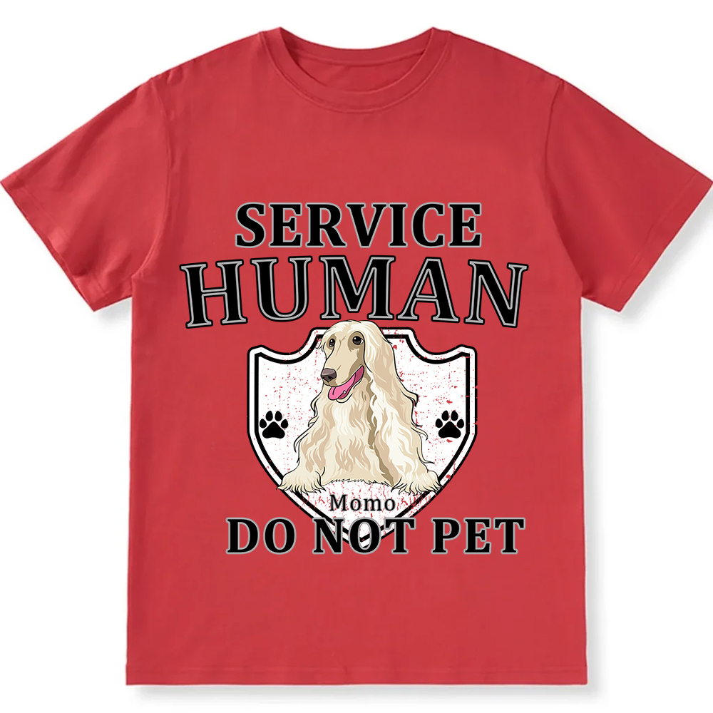 Service Human, Do Not Pet 10 - Personalized Custom Unisex Fit Cotton T-Shirt wearishow