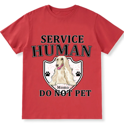 Service Human, Do Not Pet 10 - Personalized Custom Unisex Fit Cotton T-Shirt wearishow