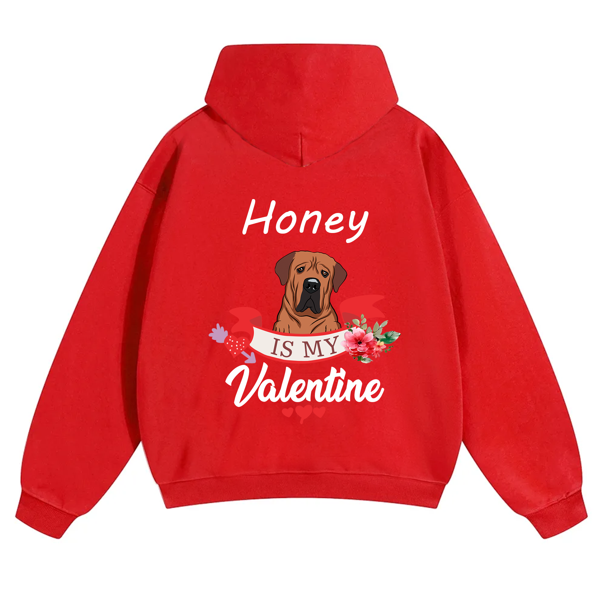 My Dog Is My Valentine Lover - Personalized Custom Unisex Hoodie
