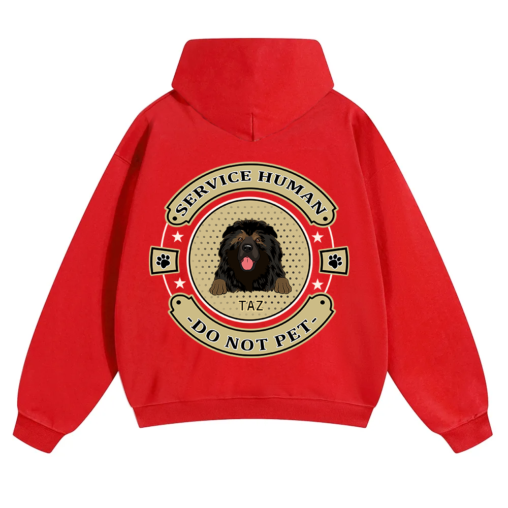 Service Human, Do Not Pet 14 - Personalized Custom Unisex Soild Color Hoodies wearishow