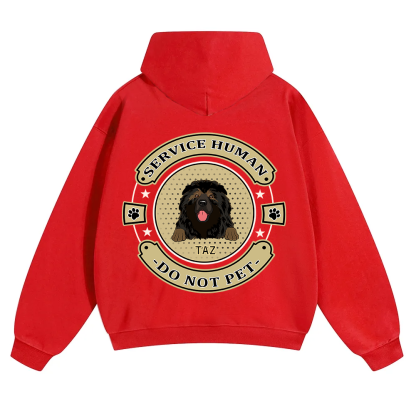 Service Human, Do Not Pet 14 - Personalized Custom Unisex Soild Color Hoodies wearishow