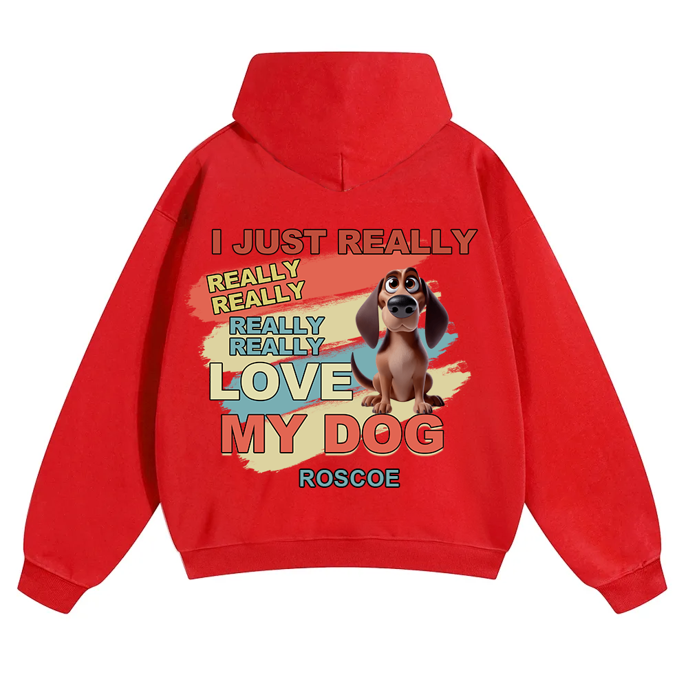 I Just Really Love My Dogs - Personalized Custom Unisex Soild Color Hoodies wearishow