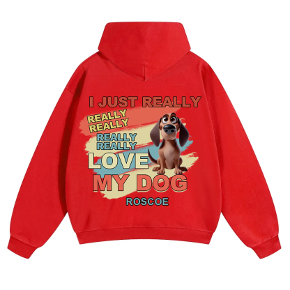I Just Really Love My Dogs - Personalized Custom Unisex Soild Color Hoodies wearishow