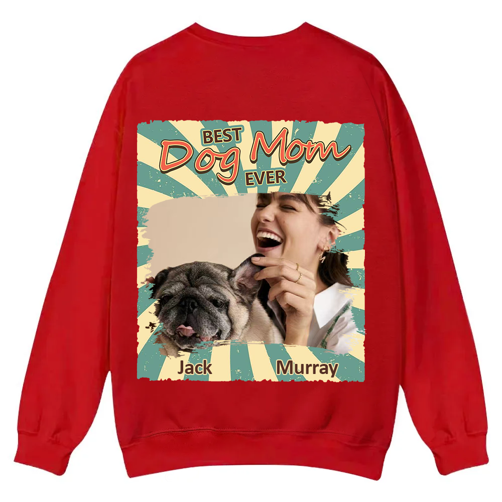 Retro Funny Dog Shirt Photo - Personalized Custom Unisex Casual Crewneck Sweatshirt wearishow