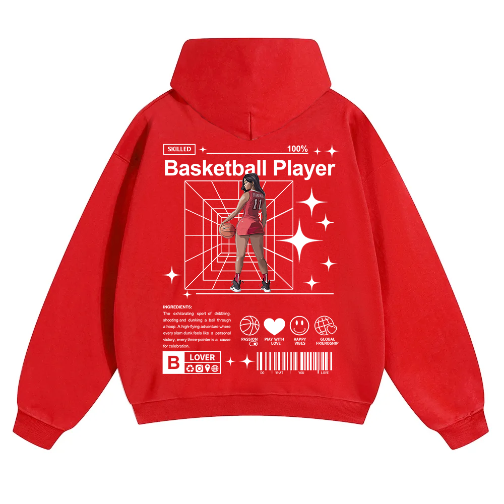 Basketball Player Unisex Solid Color Hoodie wearishow