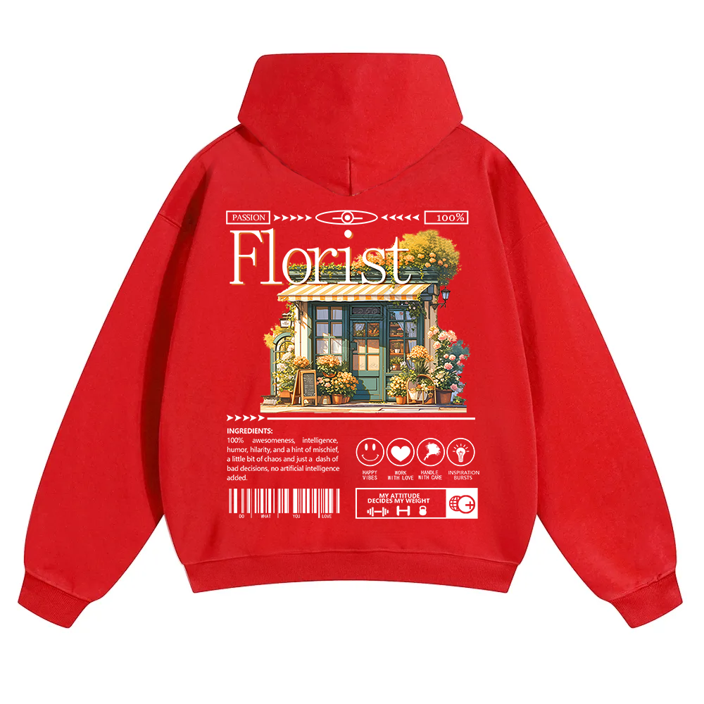 Florist Unisex Solid Color Hoodie wearishow