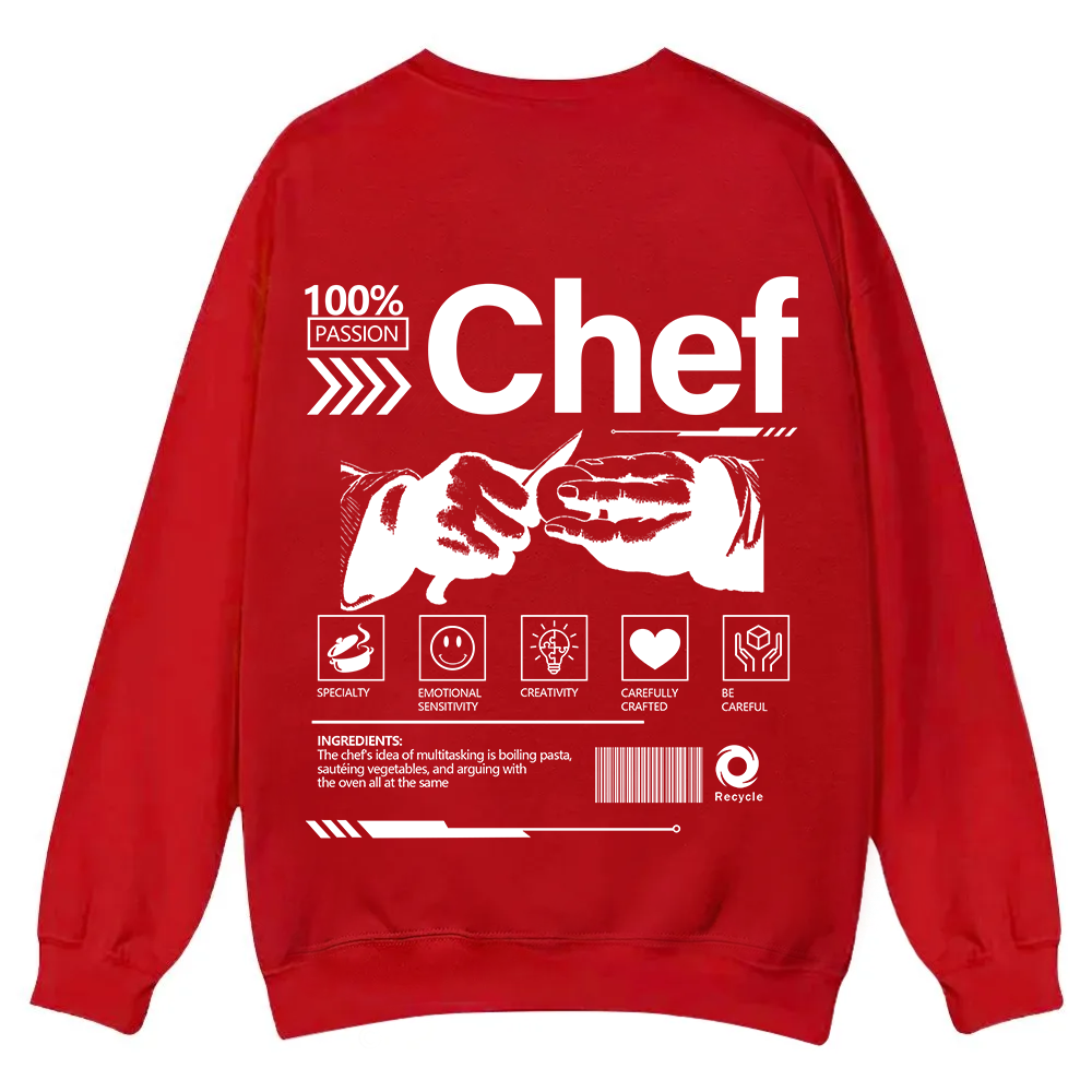 Chef Casual Crewneck Sweatshirt wearishow