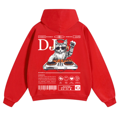 DJ Unisex Solid Color Hoodie wearishow