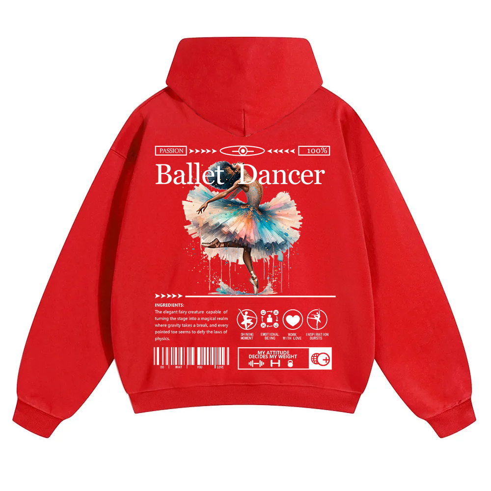 Ballet Dancer Unisex Solid Color Hoodie wearishow