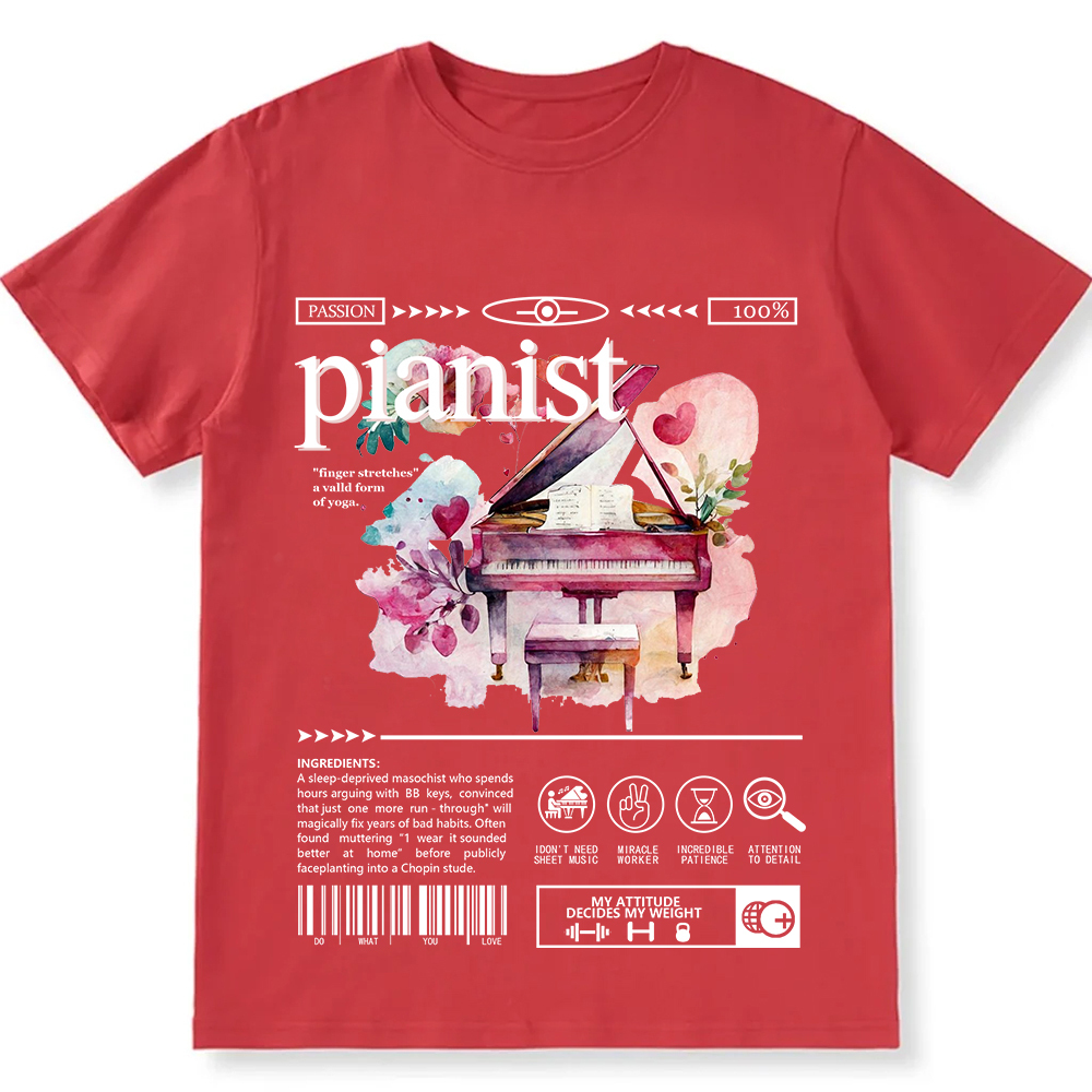 Pianist Unisex Fit Cotton T-Shirt wearishow