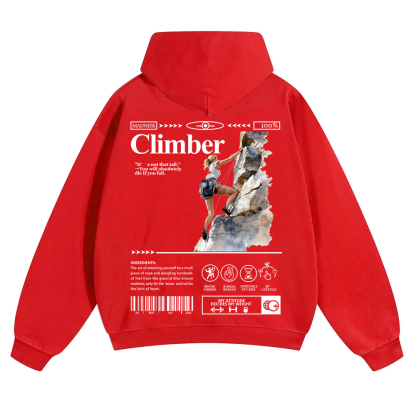 Climber Unisex Solid Color Hoodie wearishow