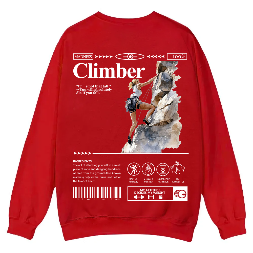 Climber Casual Crewneck Sweatshirt wearishow