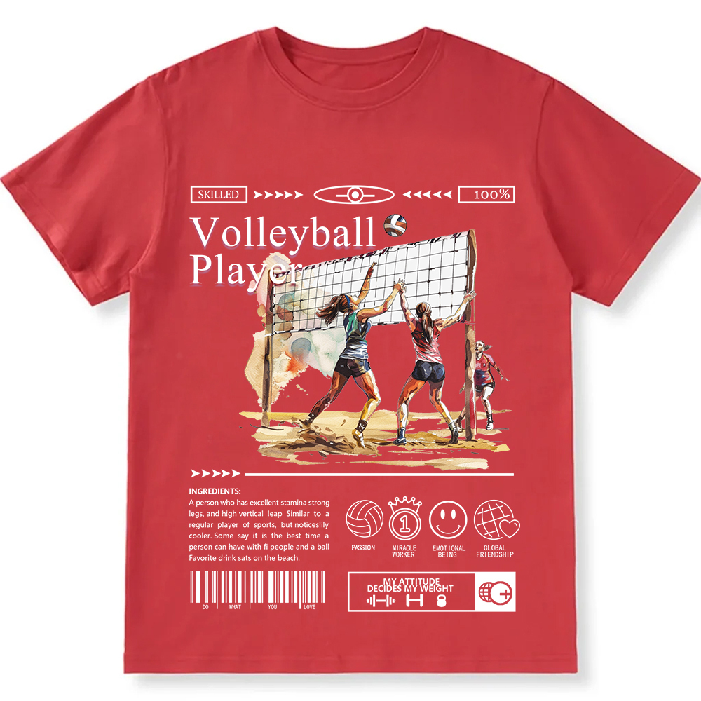 Volleyball Player Unisex Fit Cotton T-Shirt wearishow