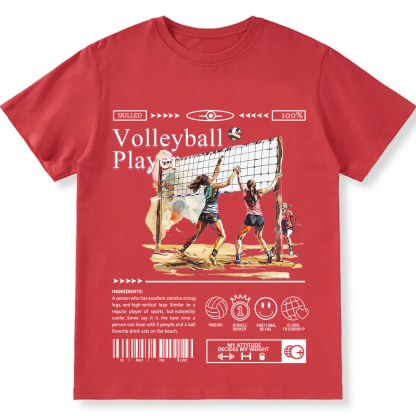 Volleyball Player Unisex Fit Cotton T-Shirt wearishow