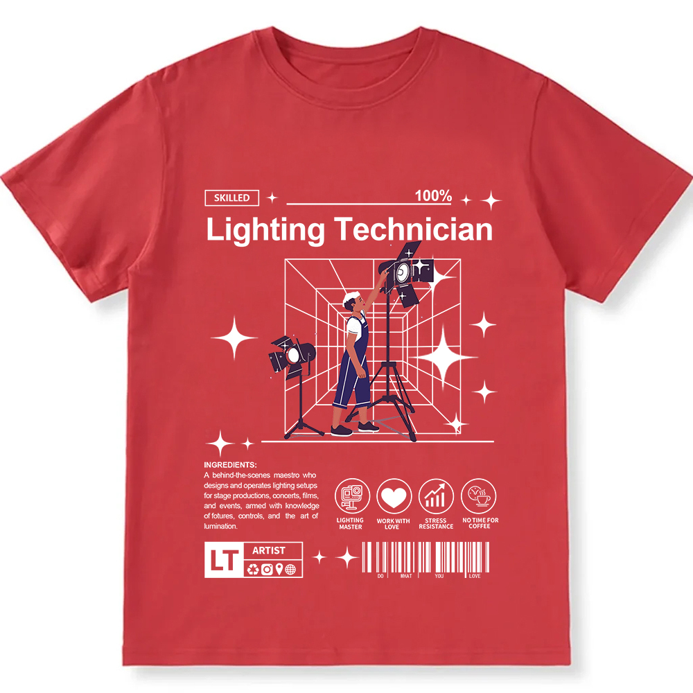 Lighting Technician Unisex Fit Cotton T-Shirt wearishow