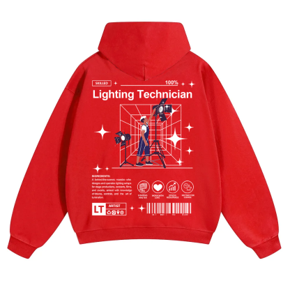Lighting Technician Unisex Solid Color Hoodie wearishow