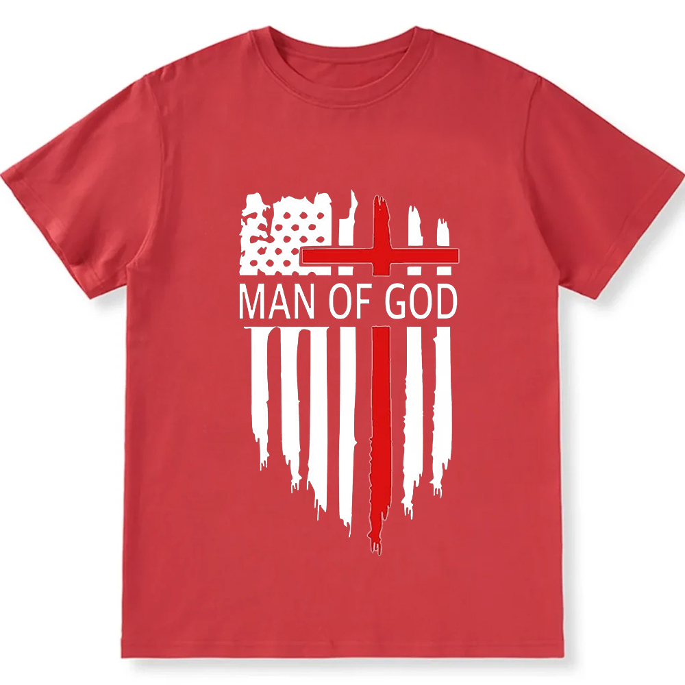 Man Of God Chrsitian Unisex Fit Cotton T-Shirt wearishow