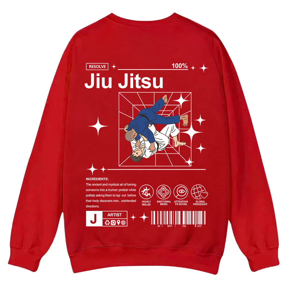 Jiu Jitsu Casual Crewneck Sweatshirt wearishow