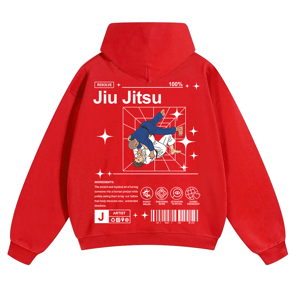 Jiu Jitsu Unisex Solid Color Hoodie wearishow