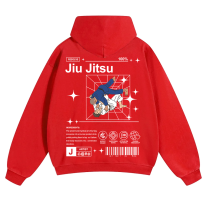 Jiu Jitsu Unisex Solid Color Hoodie wearishow