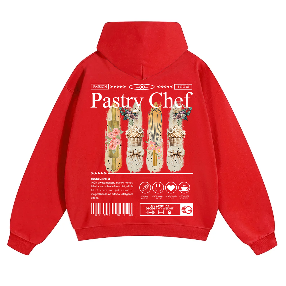 Pastry Chef Unisex Solid Color Hoodie wearishow